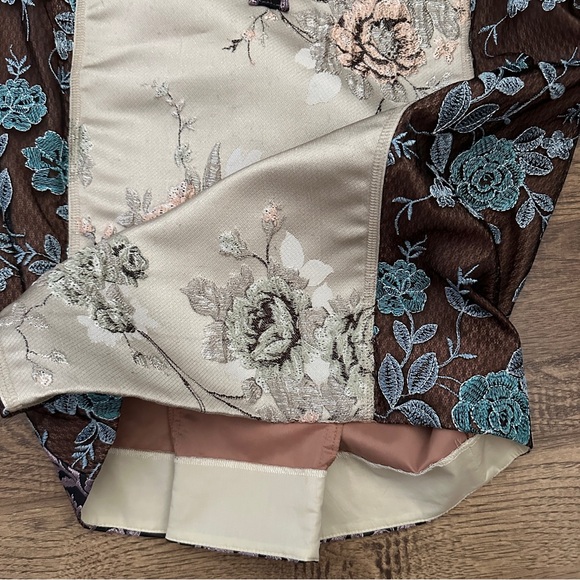 NWOT$298 Beguile Byron Lars Anthropologie Pieced Brocade Tapestry Dress 8P - Picture 9 of 11